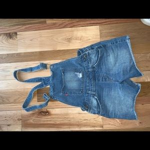 Vintage Levi overall shorts